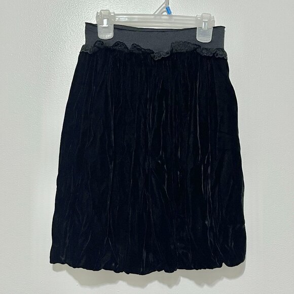 Cotuf INC Womens Velvet Bubble Mini Skirt Size S Black Whimsigoth Romantic Goth - Picture 1 of 8